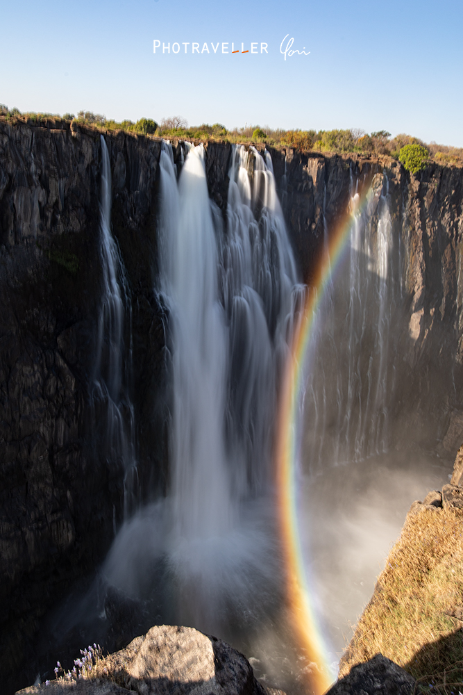 ザンビア ビクトリア滝と虹